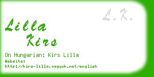 lilla kirs business card